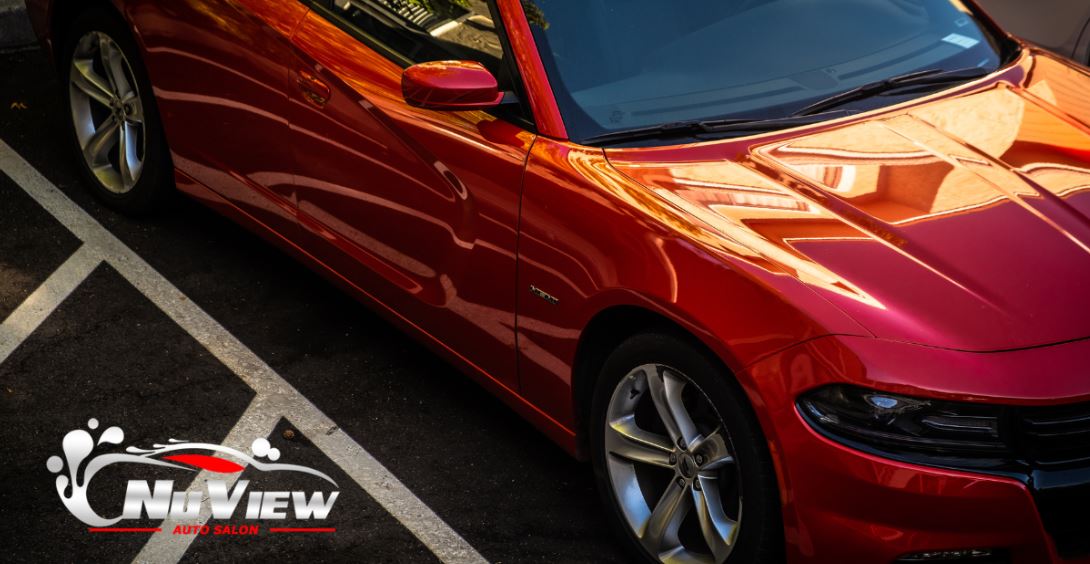 Ceramic coating application on car
